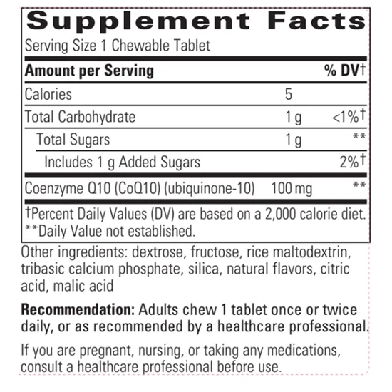 Vitaline COQ10 100 mg Chewable Tropical Fruit