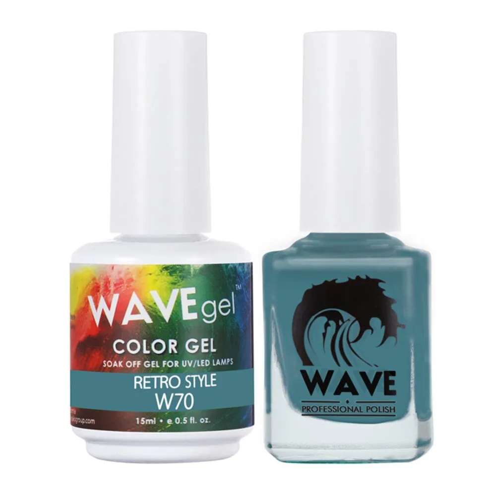 Wave Simplicity Collection 2-In-1 Matching Duo Set / 1 Gel Polish 0.5 oz.   1 Lacquer 0.5 oz. / #P070 Retro Style
