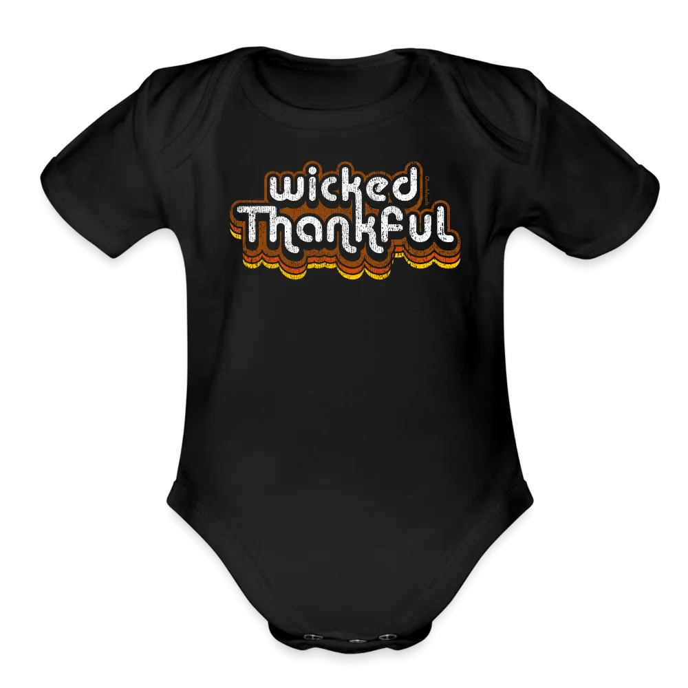 Wicked Thankful Retro Thanksgiving Infant One Piece