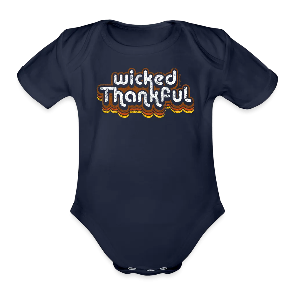Wicked Thankful Retro Thanksgiving Infant One Piece