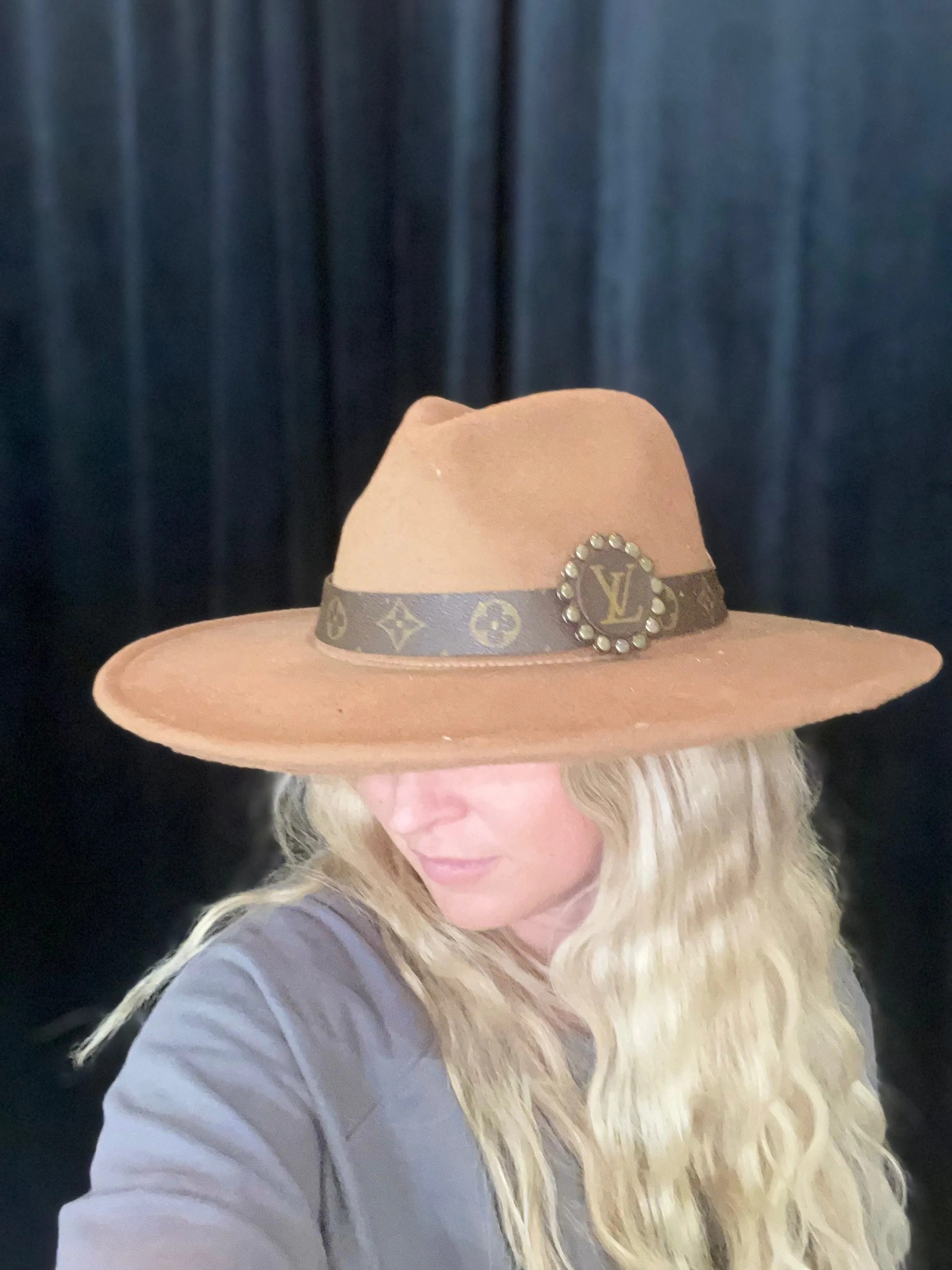 Wide Brim LV Banded Felt Hat