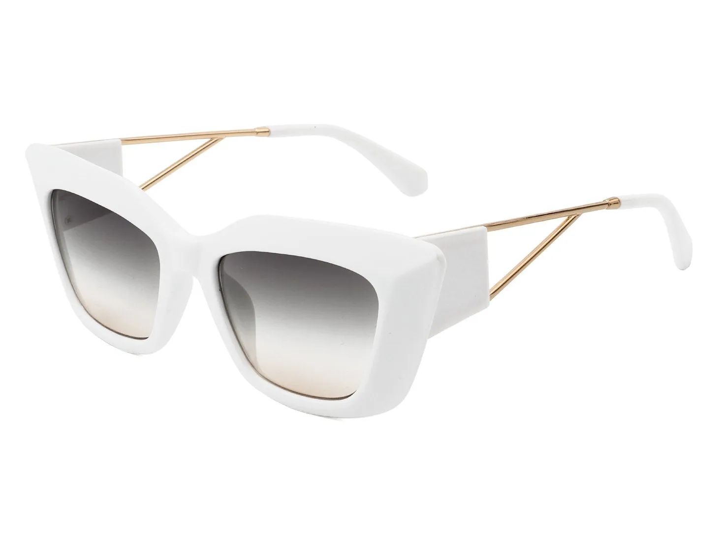 WOMEN BOLD RETRO SQUARE FASHION CAT EYE SUNGLASSES