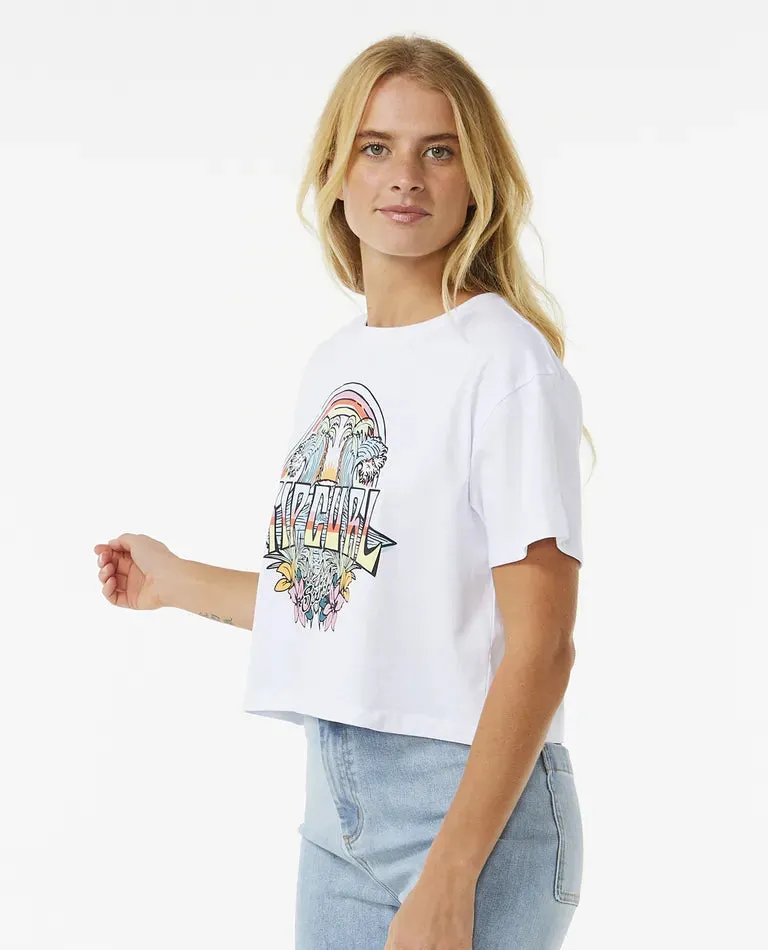 Women's Block Party Crop Tee