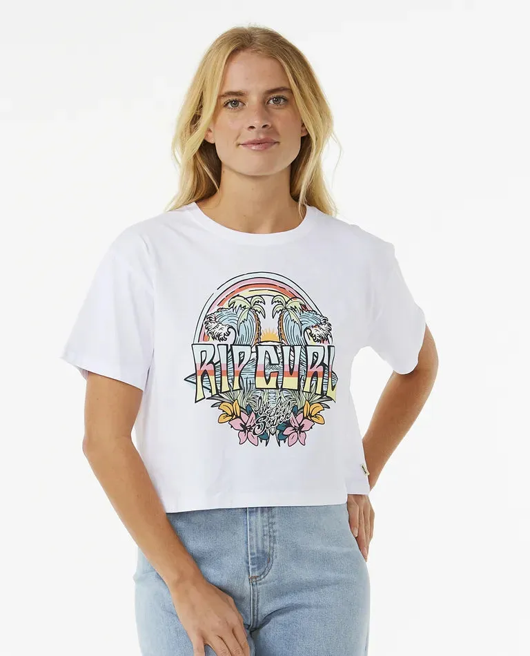 Women's Block Party Crop Tee