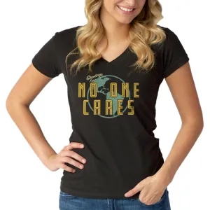 Women's Greetings From No One Cares Vneck T-Shirt