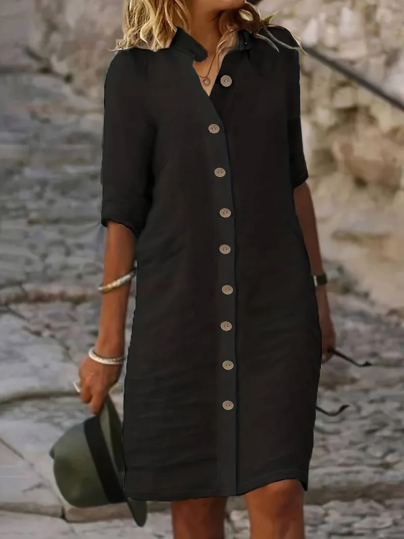 Women's Isabella Midi Dress: Casual and Simple