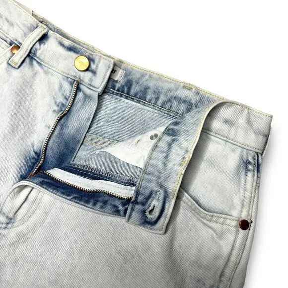 Wrangler Womens Festival Denim Short High Rise Light Blue Wash Western New
