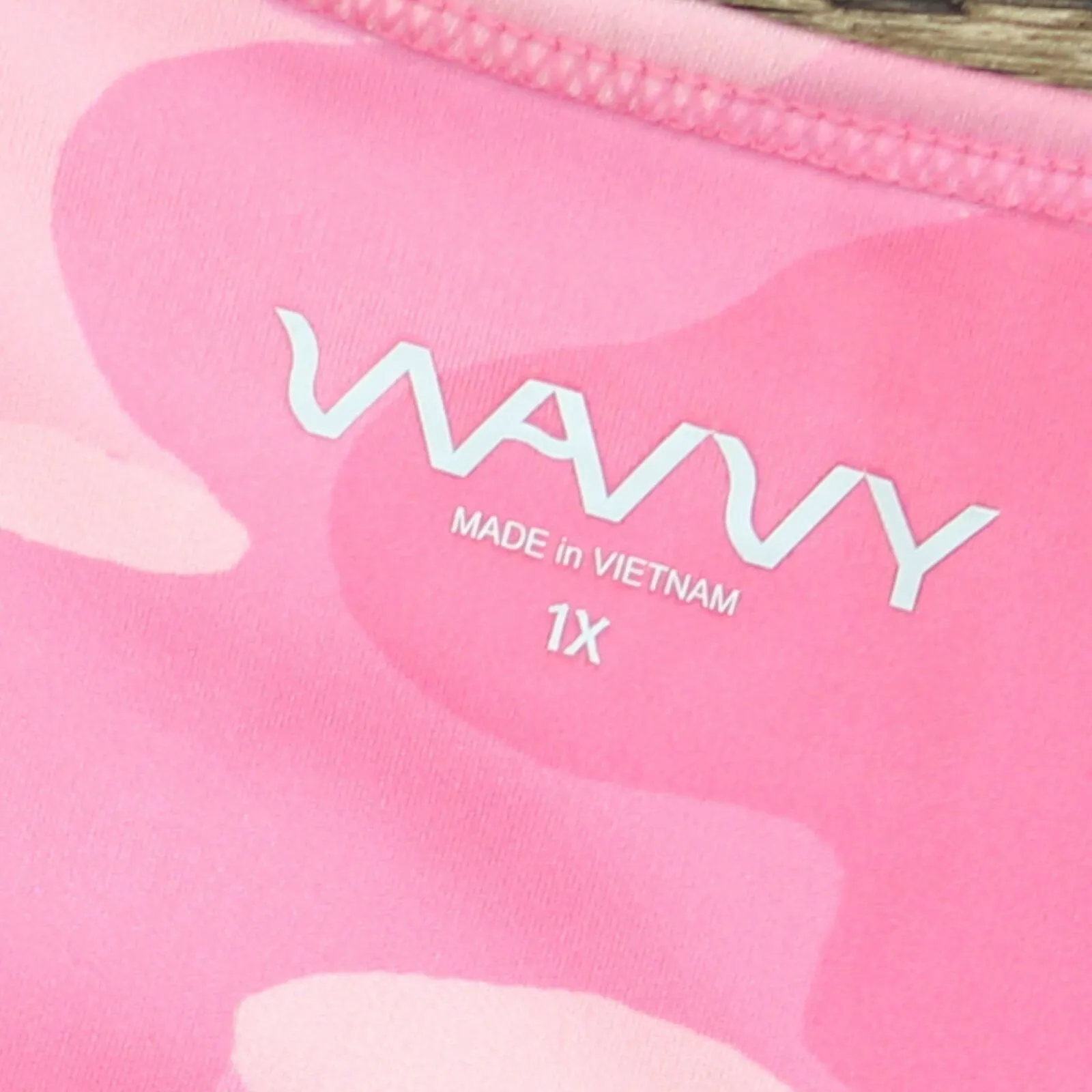 WVVY Power Core Knit Lace Up Sports Bra Prism Pink Camo 1X