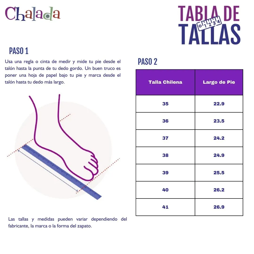 Zapato Chalada Mujer Rupia-20 Negro Casual